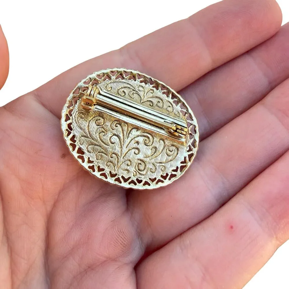 Vintage Jewelry 1928 Rose Brooch Floral Victorian Pin